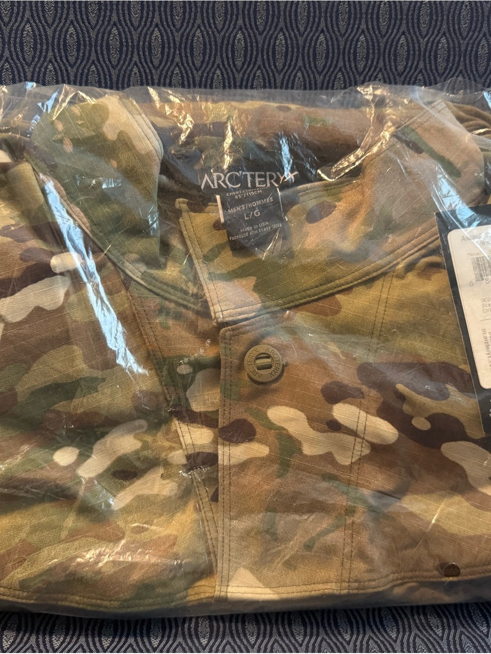 Arc'teryx Men's Long Sleeve Camo Shirt Jacket - Multicam Large